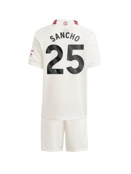 Manchester United Jadon Sancho #25 Replika Tredje Kläder Barn 2023-24 Kortärmad (+ byxor)